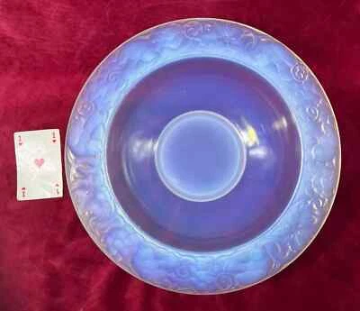 PIERRE D'AVESN DAUM SWALLOW BIRD BOWL CENTERPIECE PLAT COUPE OISEAU MOINEAU - Photo 1/4
