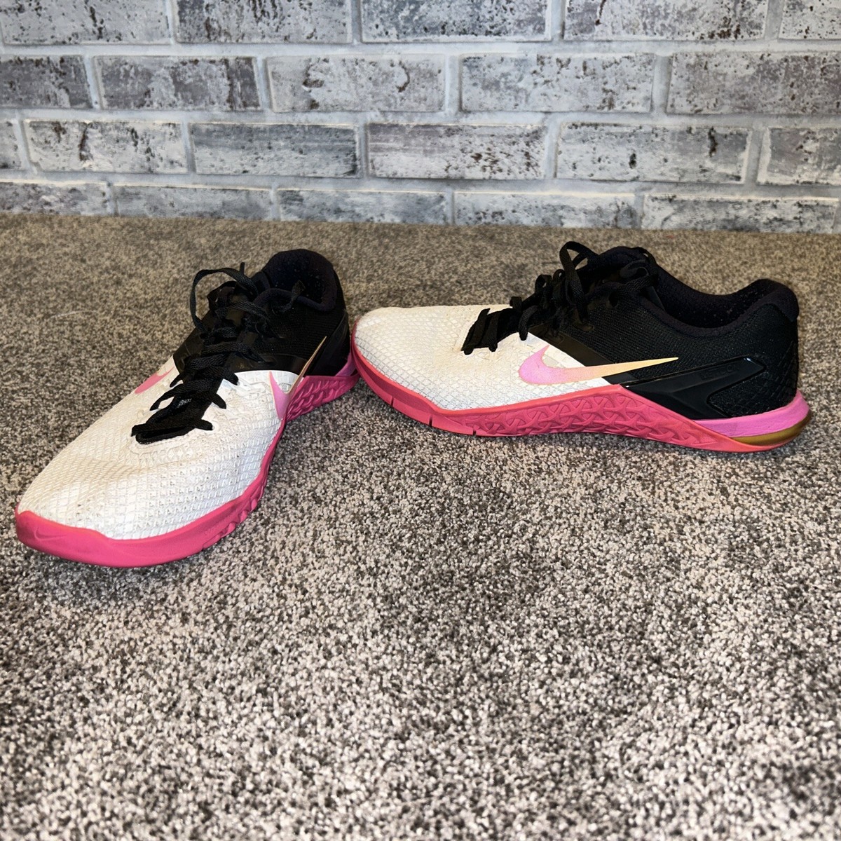 Nike Metcon CD3128-100 Womens Size 10 White Pink Trainers Gym Sneakers  Shoes