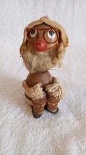 Vintage 50's Wooden Nodder ELF Gnome Folk Art Bobble Head with Bongos Japan
