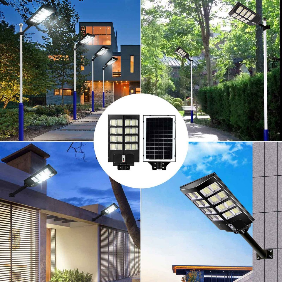 990000LM 1000W Watts Commercial Solar Street Light Garden Parking Lot