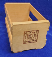 Vintage Napa Valley Wooden Crate 20 CD Storage Rack Holder