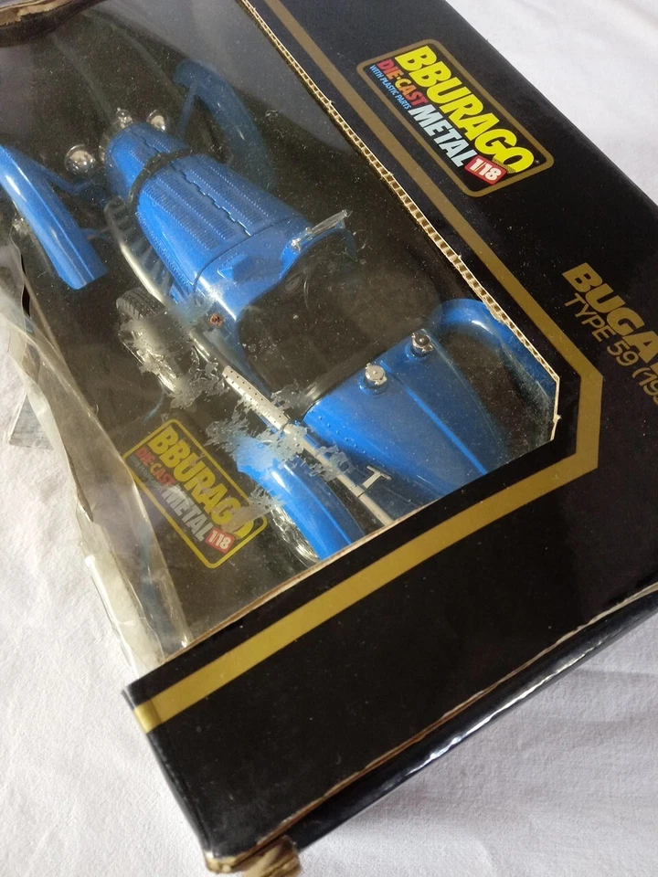 Bugatti Type 59 (1934) 1:18 Burago cod.3005 vintage - Immagine 3 di 4