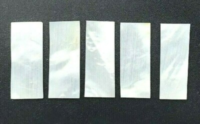 5 x Perlmutt MOP Schale 42 x 16 x 1,5 mm Scheibe Inlay Gitarre Gitarrenbauer ...