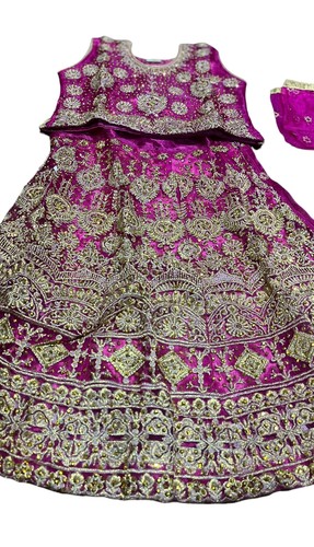 Trachten Mädchen Lehenga Choli Set - Ethno Kleidung für Kinder - 011 - Bild 3 von 7