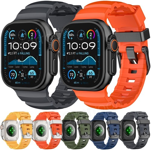 Durable Trail Loop Rugged Silicone Strap for Apple Watch Ultra 2 Band 45/46/49mm