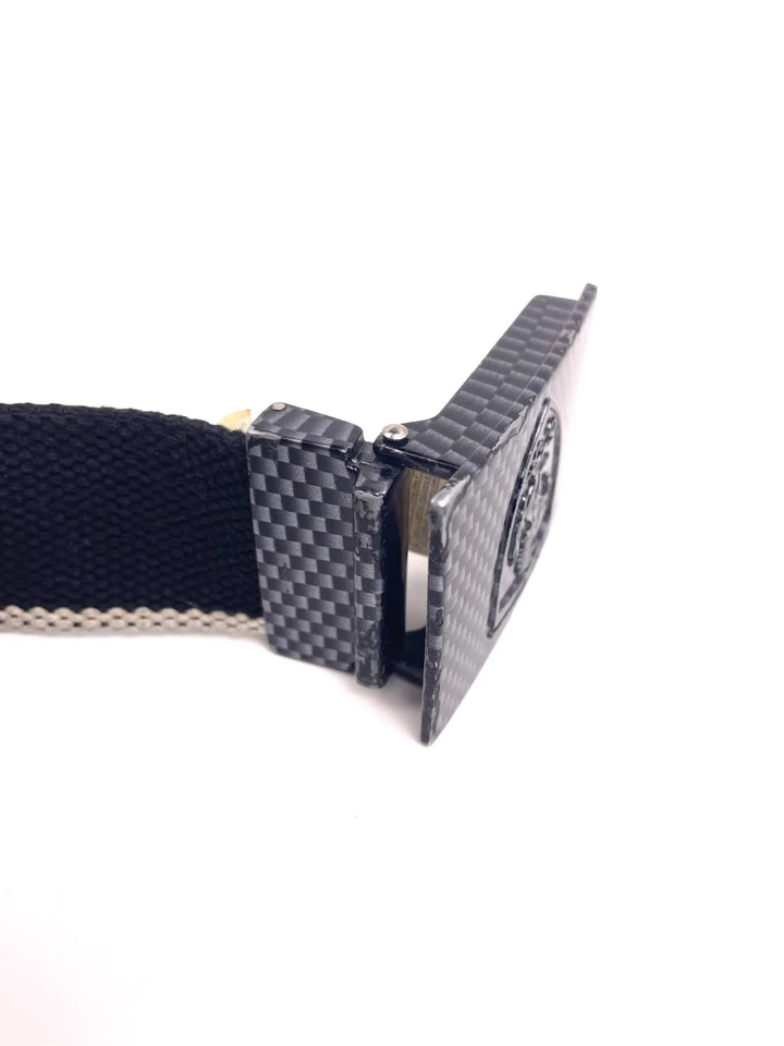 Cinturón negro Ferrari x Puma con licencia oficial para hombre con hebilla de fibra de carbono  Foto 3 de 4