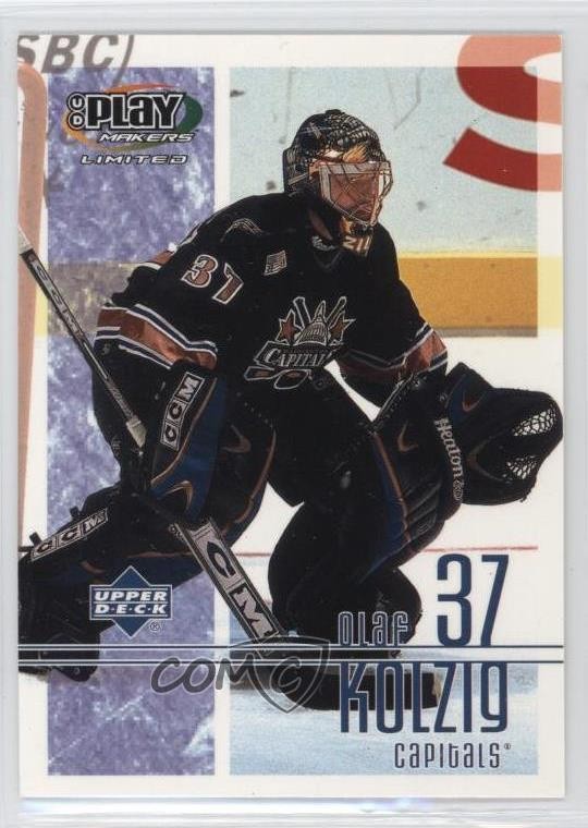 2001-02 Upper Deck Play Makers Limited Olaf Kolzig #99 0a4