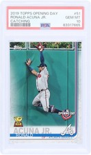 Ronald Acuna Jr. Braves 2019 Topps Opening Day Rookie Cup SP #51 PSA 10 Card