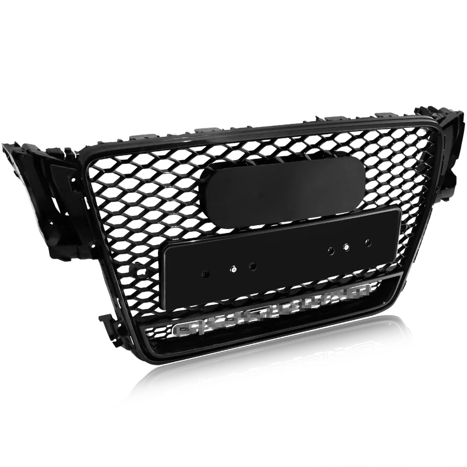 Para Audi A5 S5 B8 RS5 Style 08-12 Grelha de Malha Frontal Grelha Superior de Para-choque com Quattro - Imagem 3 de 4