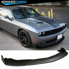 Fits 15-23 Dodge Challenger Sxt Coupe Pp Front Bumper Lip Spoiler - Matte Black