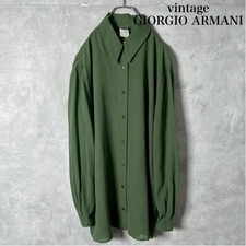 Giorgio Armani 90s Archive Silk Shirt White Made In Italy Vintage Rare