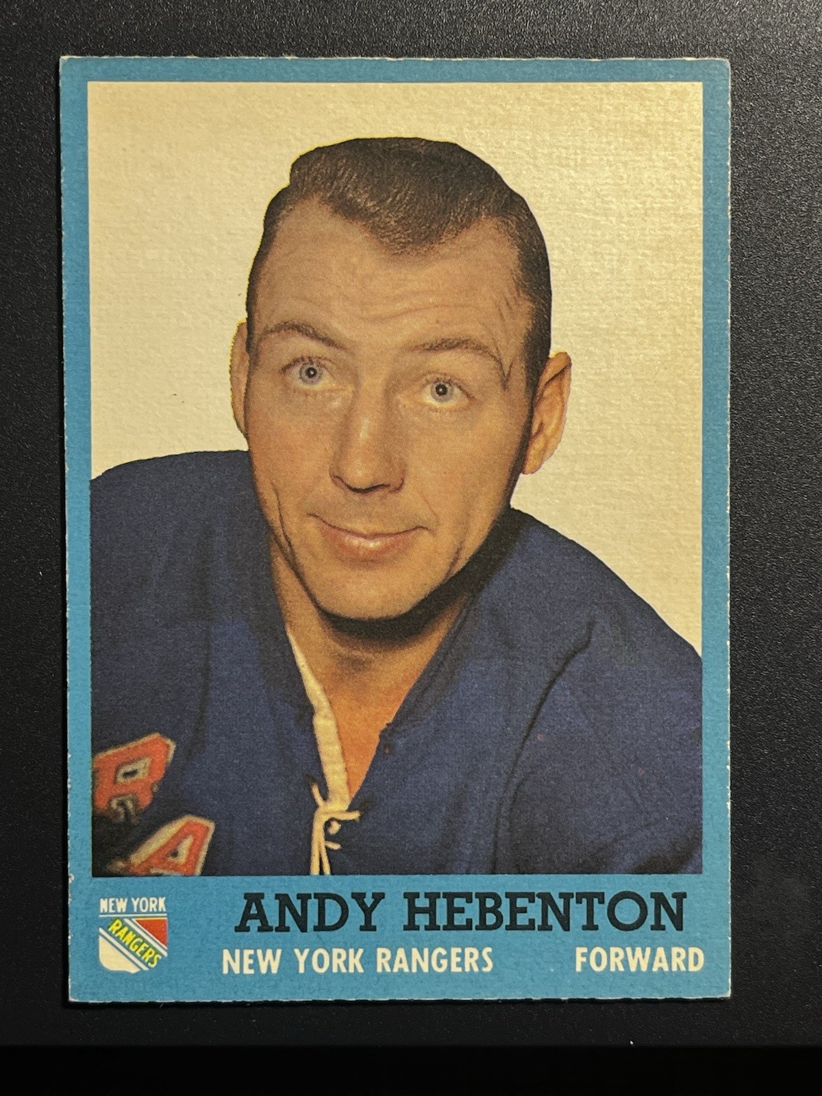 Andy Hebenton #54 Hockey Cards 1962 Topps trading card — raw and PSA graded price guide