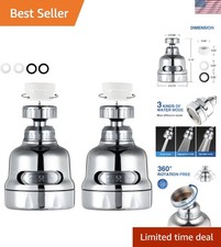 Adjustable Faucet Aerator Set - 2 Pcs with 3-Spray Modes for Versatile Use