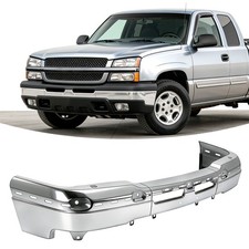 Front Bumper Face Bar Chrome Steel For 2003-2006 Chevrolet Silverado 1500