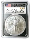 2022 Eagle Landing T-2 American Silver Eagle PCGS MS70 FDOI Emily Damstra Signed