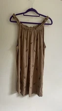 NEXT Womens Top Size 10 Tank Brown Vest Light RRP £26