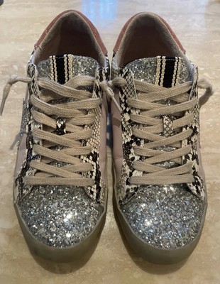 Shu Shop Paula Glitter Star Shoes Size Big 4Y Or Women 6.5 Sneakers