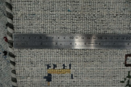Tribal Indian Runner Rug 3x10 Hand-knotted with Elegant Animal Embellishments - Picture 13 of 13