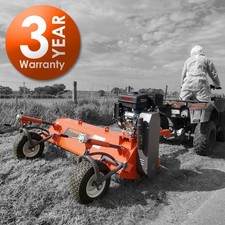 ATV Towable Flail Mower 15HP Petrol Heavy Duty Quad Field Grass Cutter