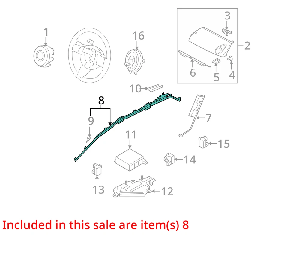 2007-2012 Mazda CX-7 RH Passenger Roof Curtain Airbag OEM - Изображение 4 из 4