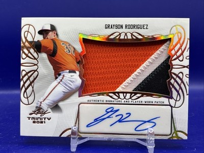 Grayson Rodriguez RC Auto 2021 Trinity Baltimore Orioles LA Angels XRC Patch