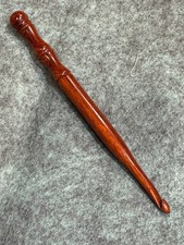 Hand carved beautiful PADAUK WOOD YARN CROCHET HOOK size H