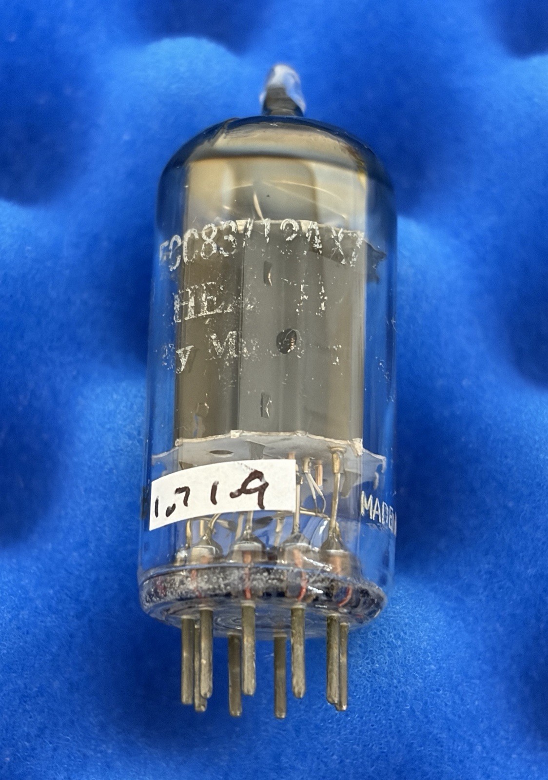 ONE Mullard ECC83 12AX7 / Amplitrex Tested SUPER STRONG /O Goalpost Dual Support