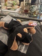 Ty Beanie Babies Doby the Doberman 1996 with Hang Tag PVC PELLETS RARE