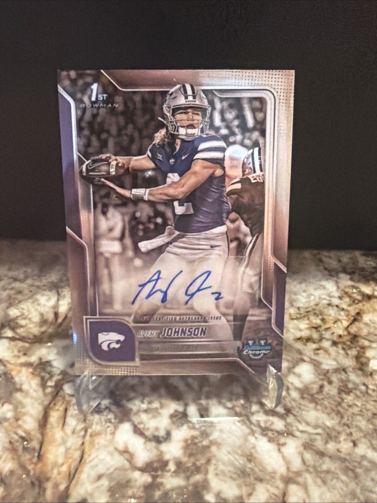 2025 Bowman Chrome U - AVERY JOHNSON AUTO - 1st #BCA-AJ Kansas State Wildcats