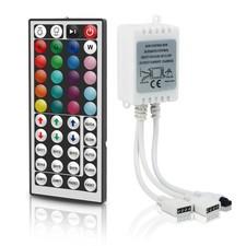 4Pin RGB LED Controller 2 Ports 44Keys Wireless IR Remote DC12V24V Strip