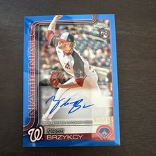 Topps 2025 Chrome Pro Debut Zach Brzykcy Auto Blue 032/150 Washington Nationals