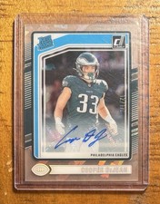Cooper Dejean 2024 Donruss Clearly Rated Rookie Ice Holo Auto /17 Eagles