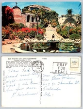 Old Mission San Juan Capistrano Garden Fountain Postcard