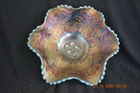Westmoreland carnival glass Carolina Dogwood bowl------blue opal