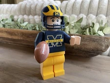 University of Michigan Wolverine XL 3D Printed Lego Like Sports Figure U of M