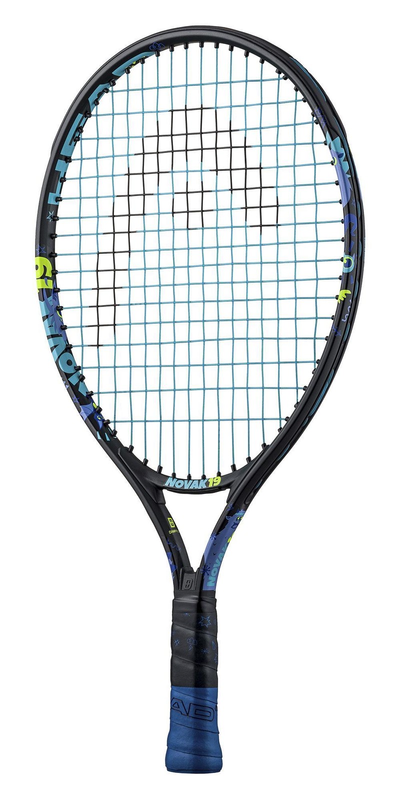 Head Novak 19 Inch Junior Aluminium Tennis Racket - Black 2024