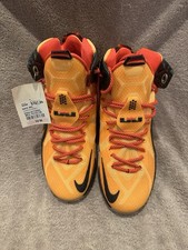 Nike Basketball Shoes Multi-Color High Top Orange/Black Size 10 M