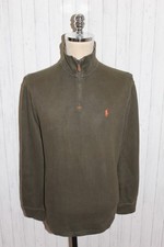 Men's Polo Ralph Lauren Zip Neck Jumper Sweater Top Size M