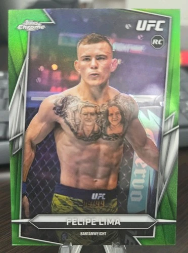 2026 Topps Chrome UFC RC Felipe Lima Green Refractor SP /99 Rookie bookend