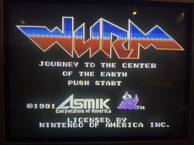 Wurm Journey to the Center of the Earth Nintendo NES +Dustcover Authentic CLEAN
