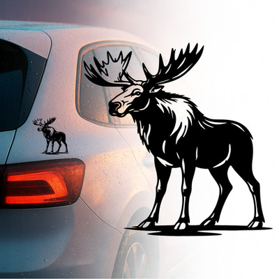 Elch Auto Aufkleber  | Wald Moose Elk Versch. Farben / Größen | Sticker 106