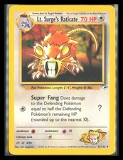 Pokemon Lt. Surge's Raticate Gym Heroes 51/132 Unlimited HP Free Shipping on eBay