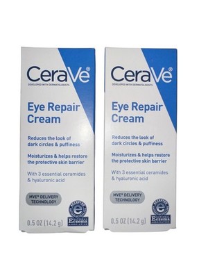 CeraVe Eye Repair Cream, Under Eye Cream For Puffiness And Bags Under Eyes Pck 2