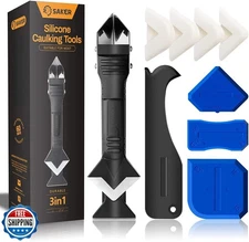 Saker Silicone Caulking Tools-3 in 1 Sealant Finishing Tool Grout Remove Scra