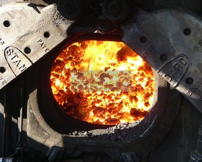 STEAM TRAIN FIREBOX DOLLYWOOD 2008 8X10 PHOTO