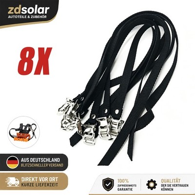 8x 50cm Fahrrad Pedalriemen schwarz Straps Vintage Rennrad Fixie Spanngurt