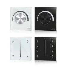 0/1-10V LED Dimmer Switch 100-240V Wall Panel Controller 1-4 Zone Rotary Touch