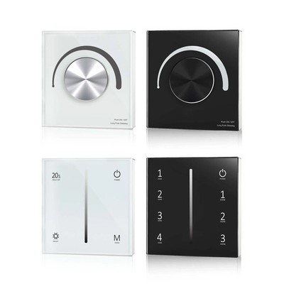0/1-10V LED-Dimmer-Schalter 100-240V Wandmodul-Controller 1-4 Zonen Drehberührung