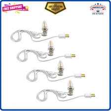 Accessory Cord with One Led Light Bulb Blow Mold Light C7 Lamp Set of 4 6Ft