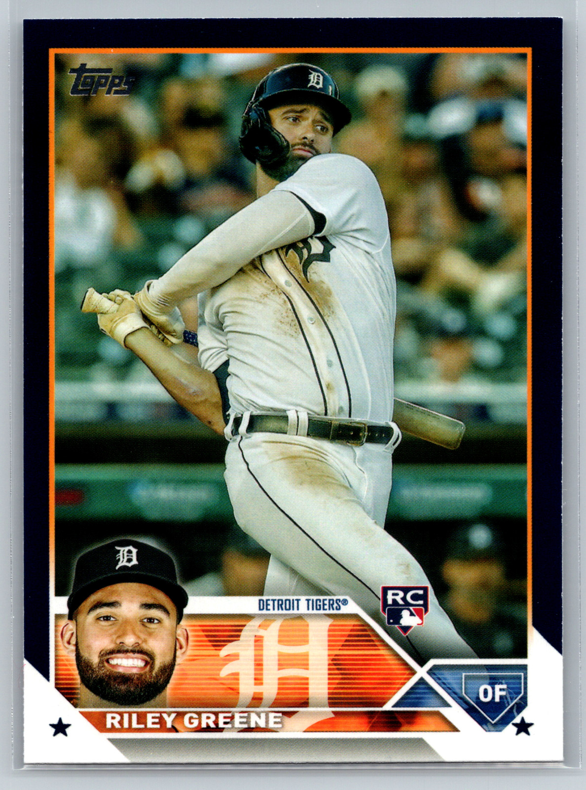 Riley Greene 2023 Topps Series 1 Royal Blue Rookie Card RC #31 Detroit Tigers